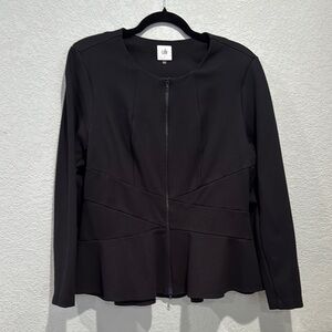 CABI Chic Black Zip-Up Blazer